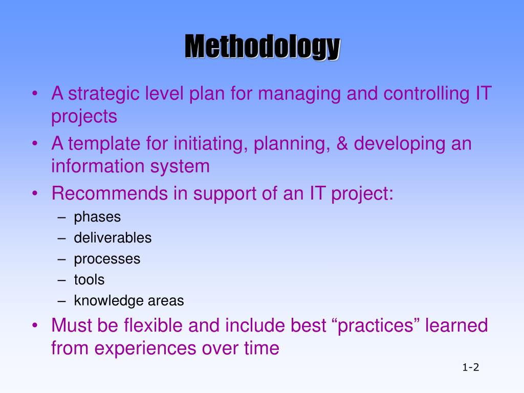 technology projects methodology