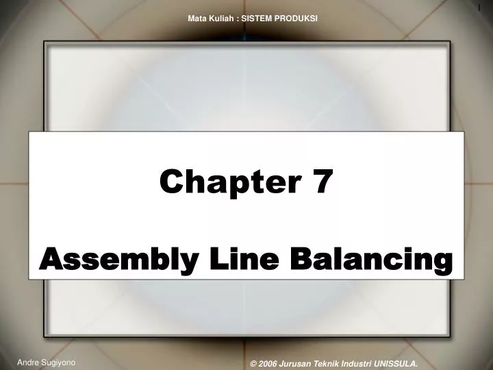 chapter 7 assembly line balancing n.