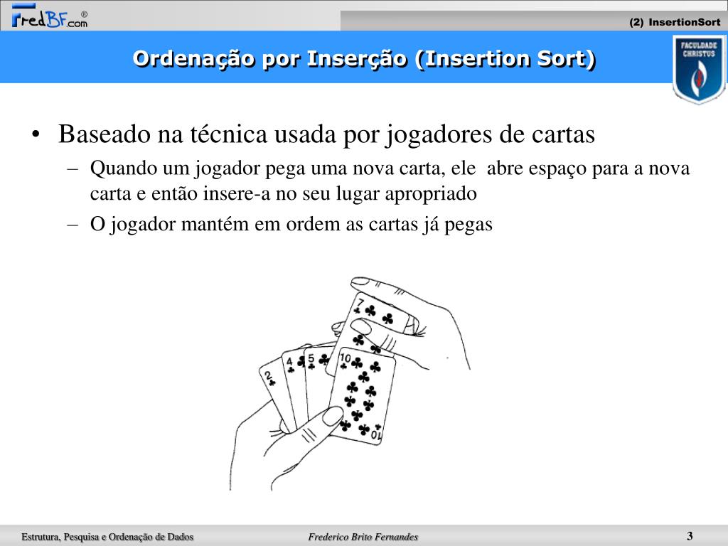 Algoritmos de Ordenação Insertion Sort 