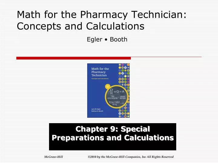 PPT - Math for the Pharmacy Technician: Concepts and Calculations ...