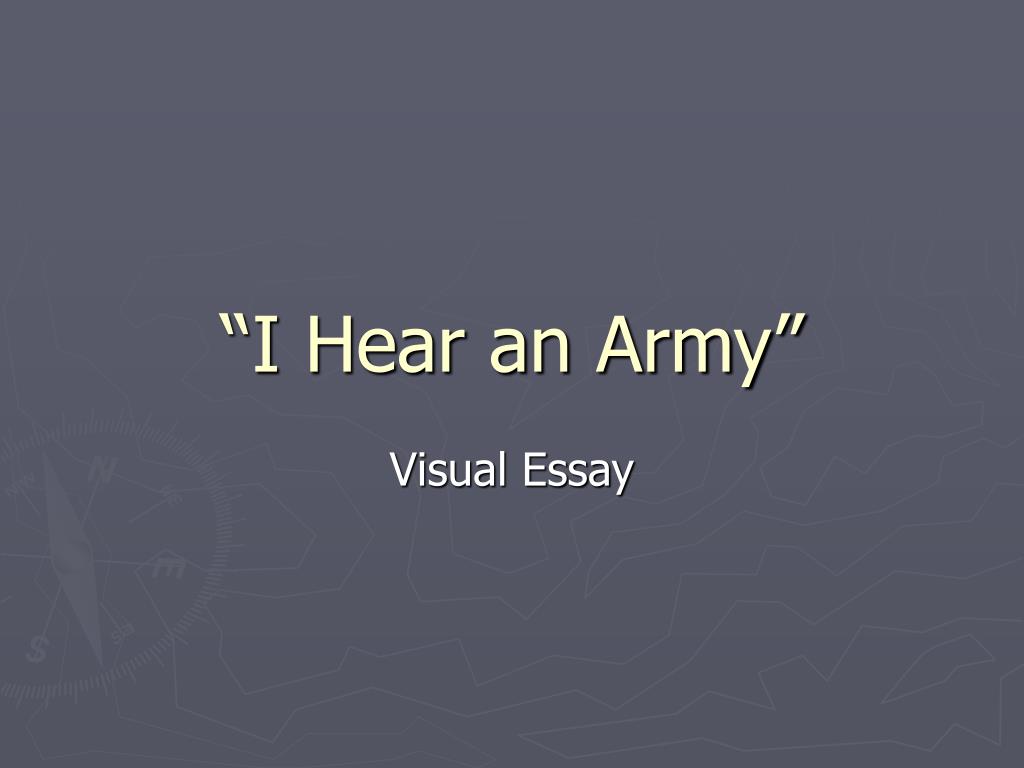 i hear an army essay question
