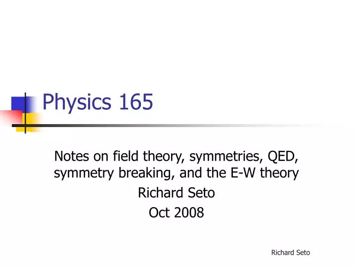 physics 165 n.