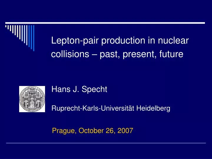 lepton pair production in nuclear collisions past present future n.