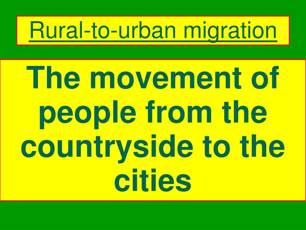 PPT Ruraltourban migration’s Push Pull Theory PowerPoint