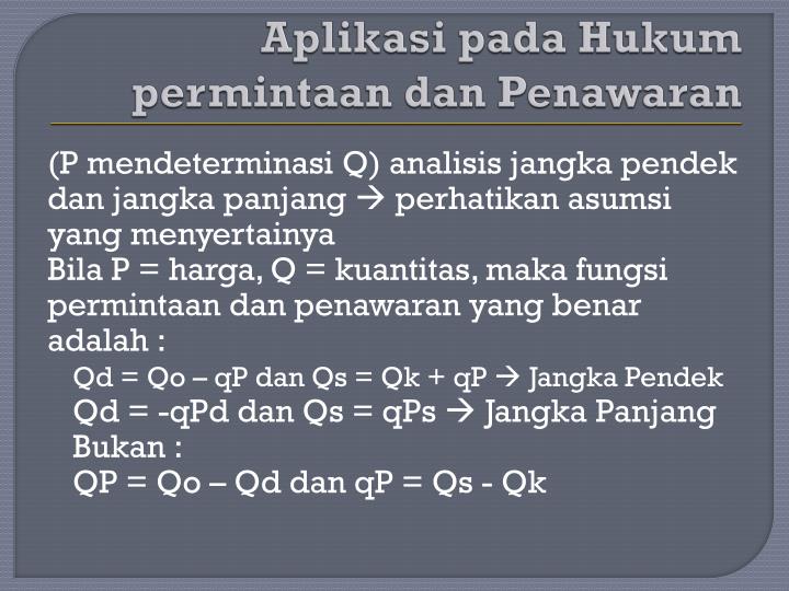 Hukum penawaran dan permintaan dalam forex