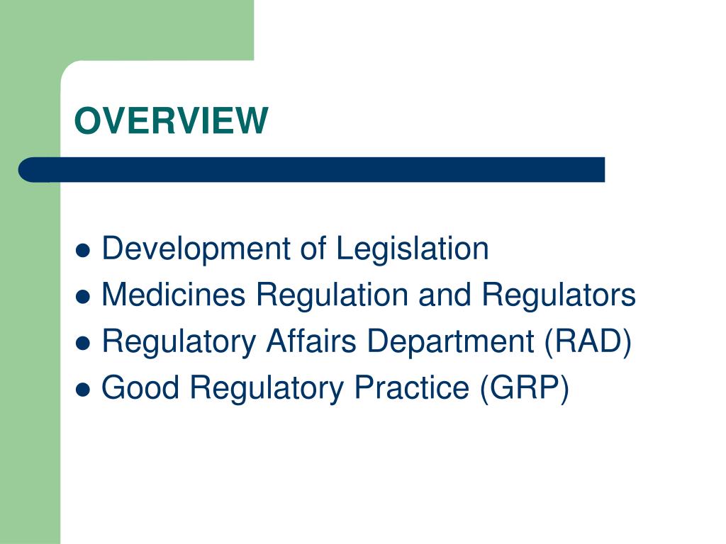 PPT MEDICINE REGULATION REGULATORY DEPARTMENTS GOOD REGULATORY