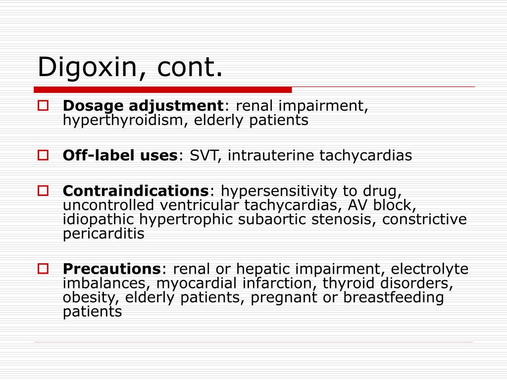 lanoxin contraindications and cautions
