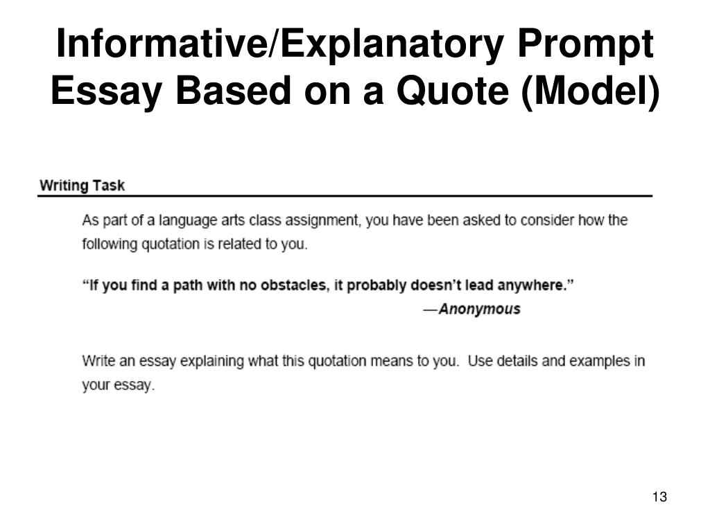 PPT - Writing Part 25: The Informative/Explanatory Writing Task