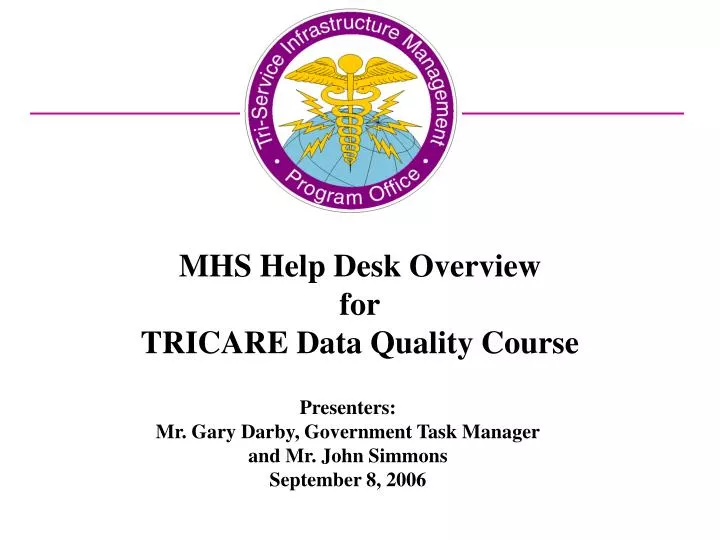 Ppt Mhs Help Desk Overview For Tricare Data Quality Course