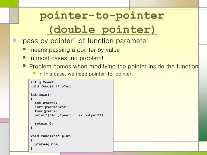 pointer to pointer double pointer n.