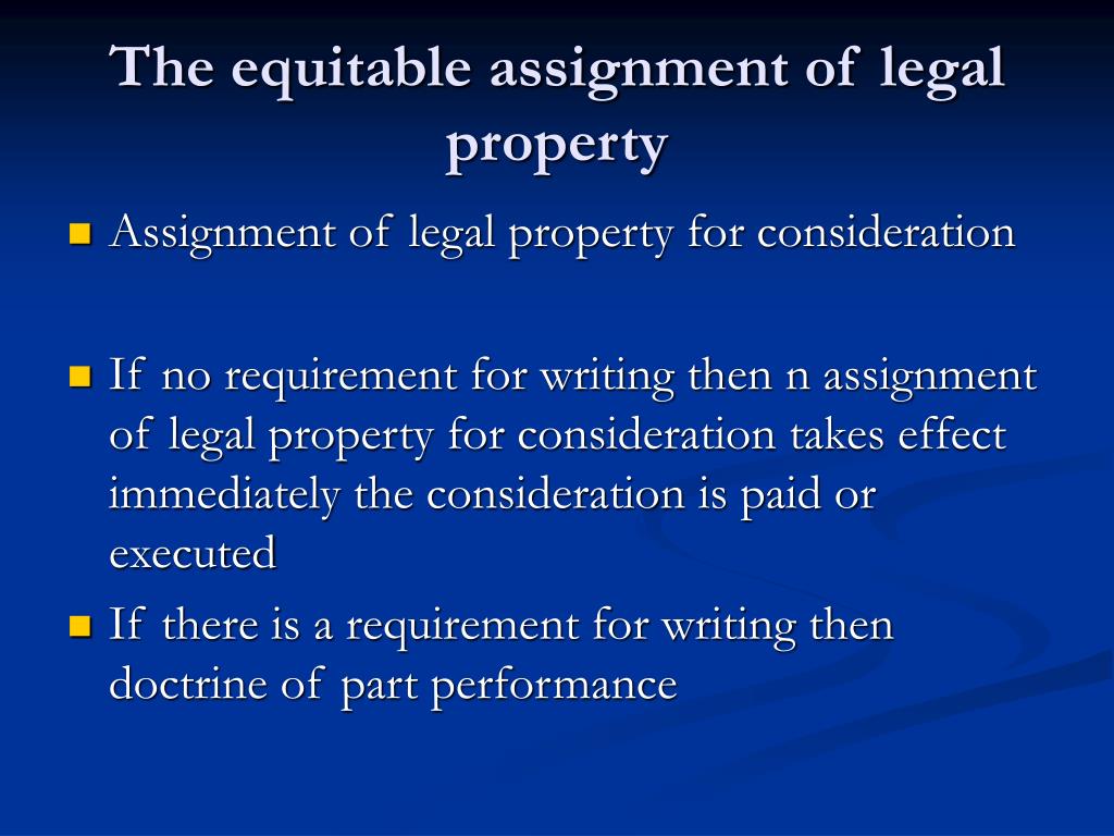 equitable assignment of future property