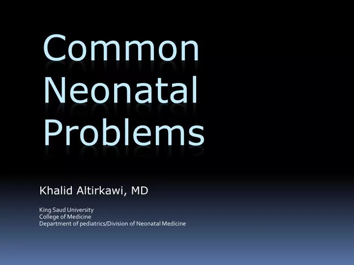 common neonatal problems n.