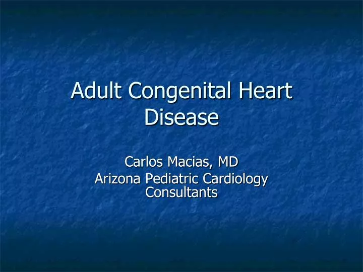 adult congenital heart disease n.