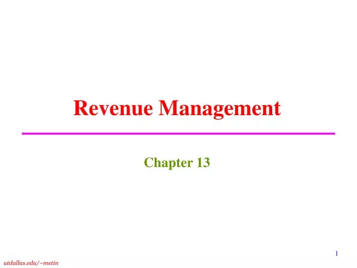 revenue management n.