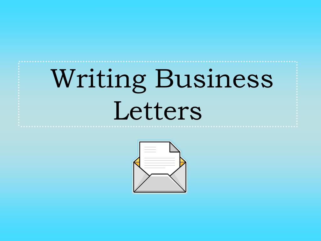 business letter writing powerpoint presentation