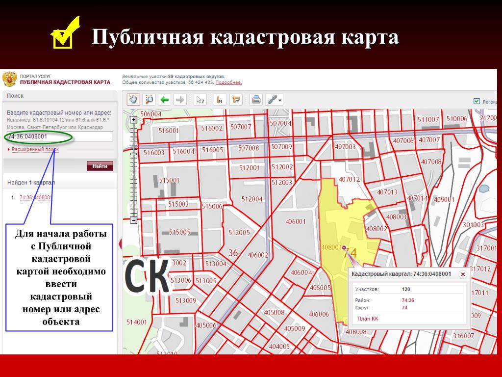 Кадастровая карта публичная брянска с границами межевания