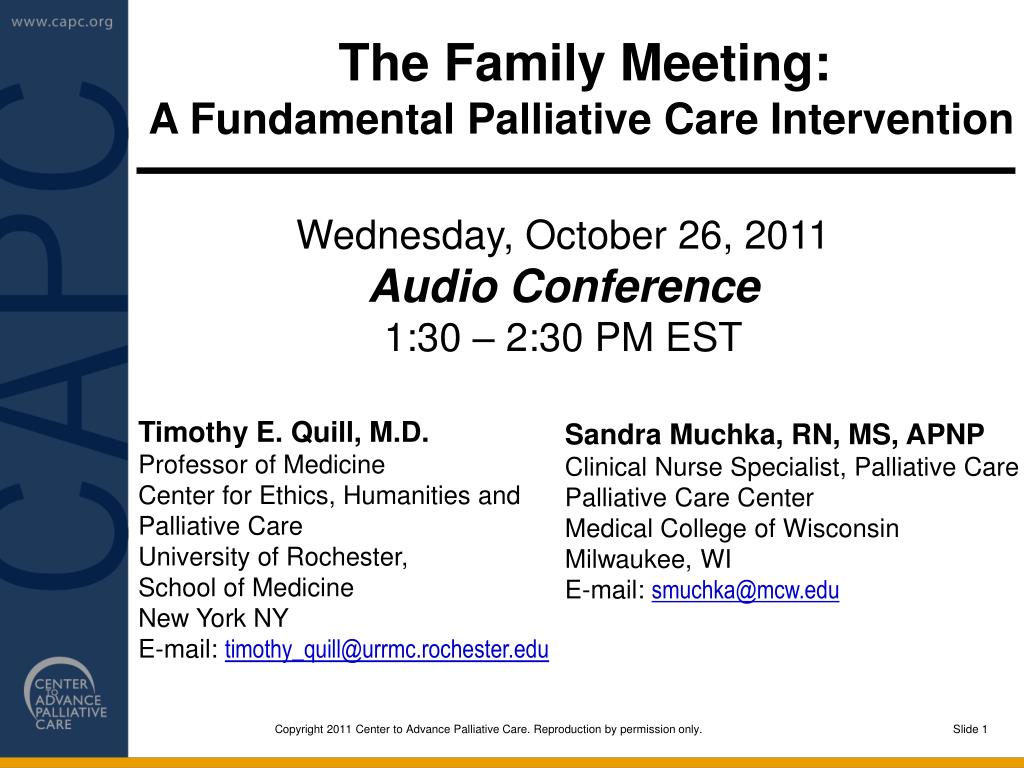 PPT - The Family Meeting: A Fundamental Palliative Care Regarding Palliative Care Family Meeting Template