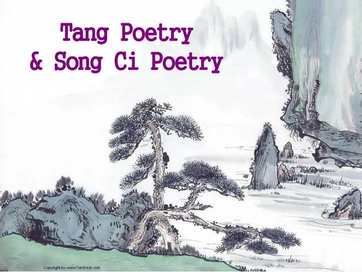 tang poetry song ci poetry n.