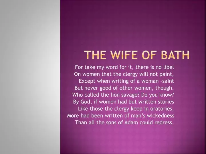 is the wife of bath a feminist essay is the wife of bath a feminist essay