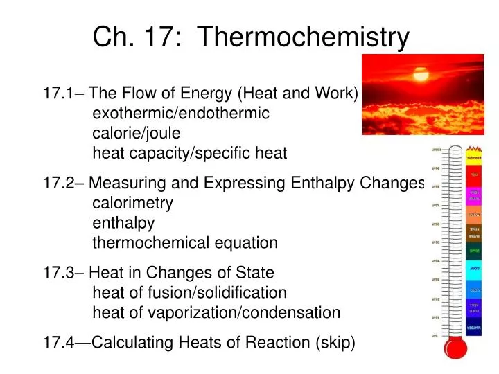 thermochemistry energy and heat thermochemistry energy and heat