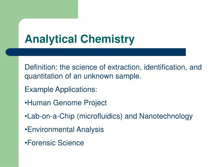 research topics on analytical chemistry