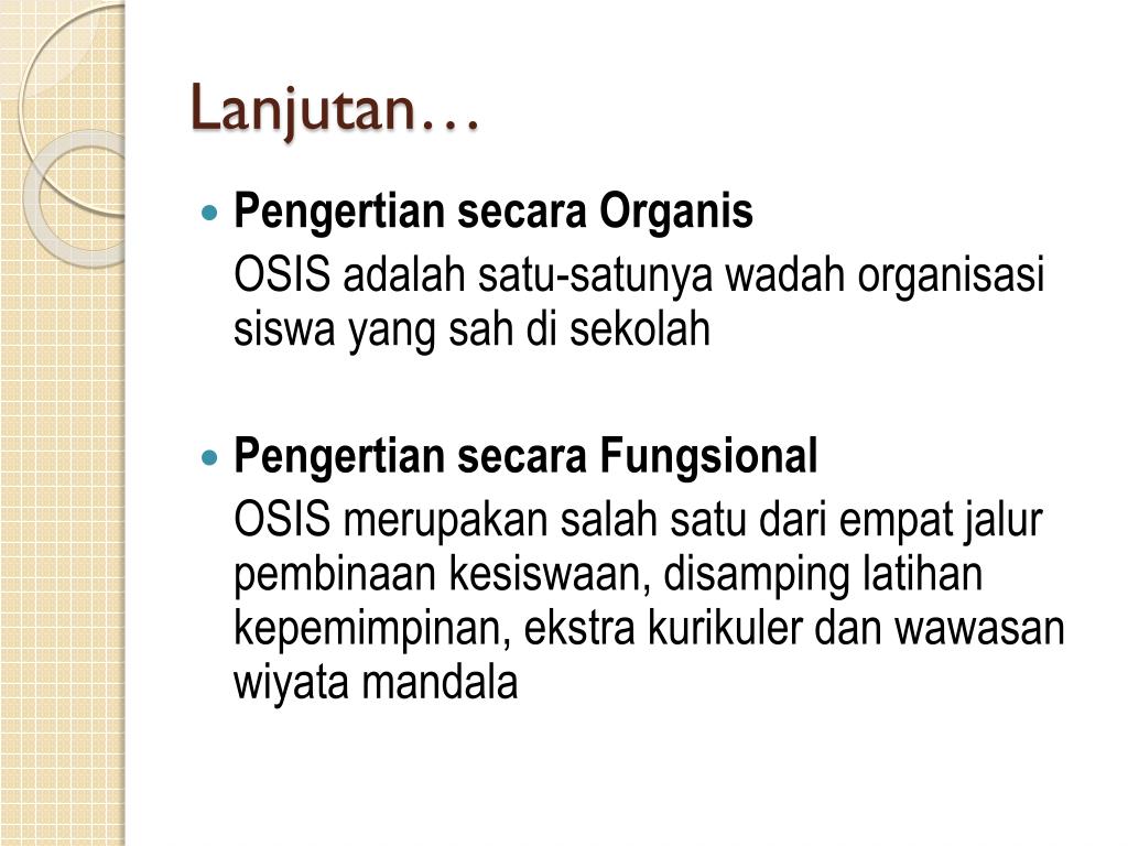 Materi Osis Ppt Ppt Organisasi Siswa