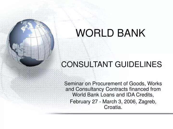 presentation world bank