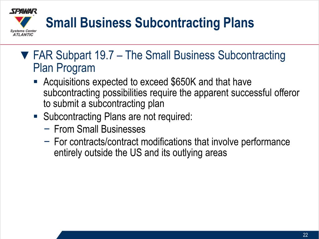 PPT - Acquisition Process C21ISR Conference – Small Business Track Intended For Small Business Subcontracting Plan Template