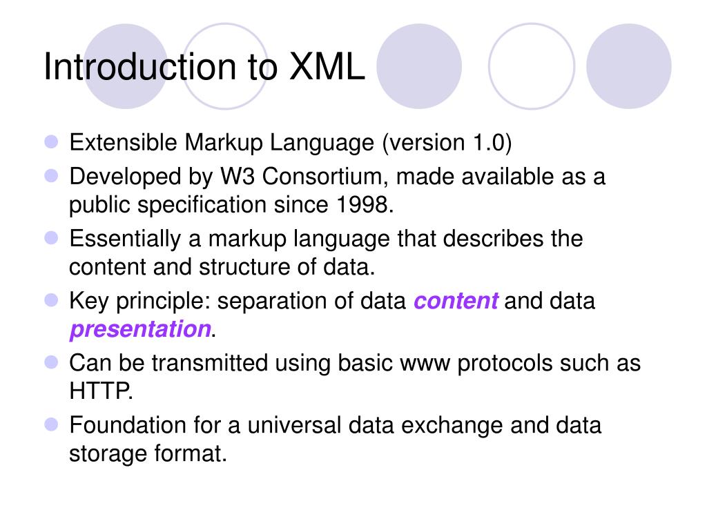 presentation technologies in xml