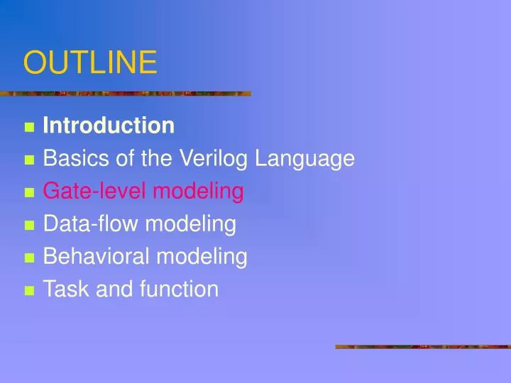 PPT - OUTLINE PowerPoint Presentation, free download - ID:5200158