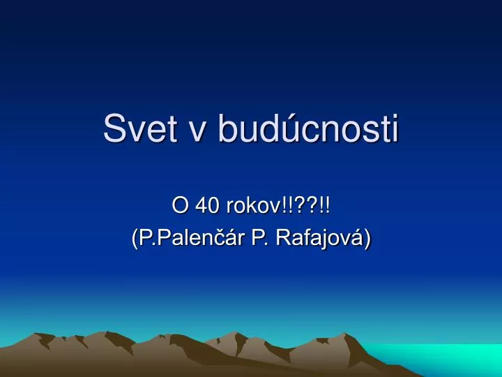 PPT Svet V Bud cnosti PowerPoint Presentation Free Download ID 5200915
