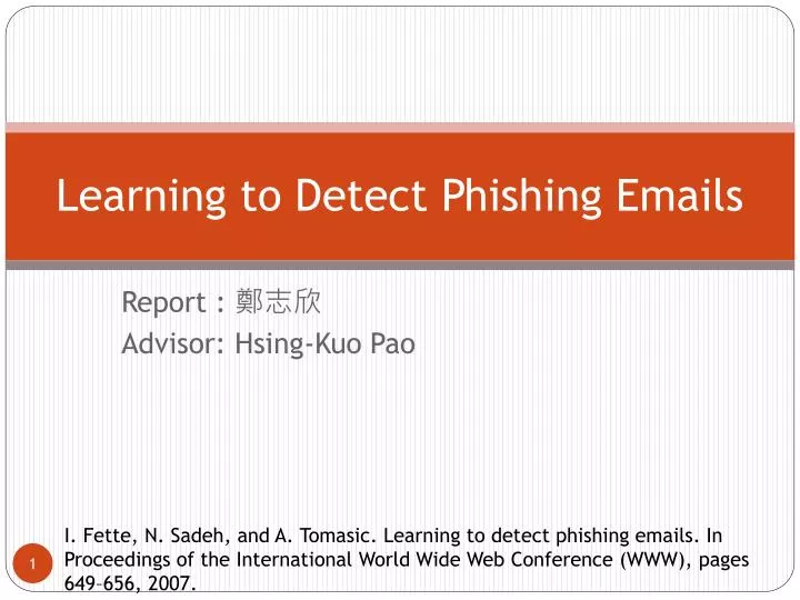 learning to detect phishing emails n.