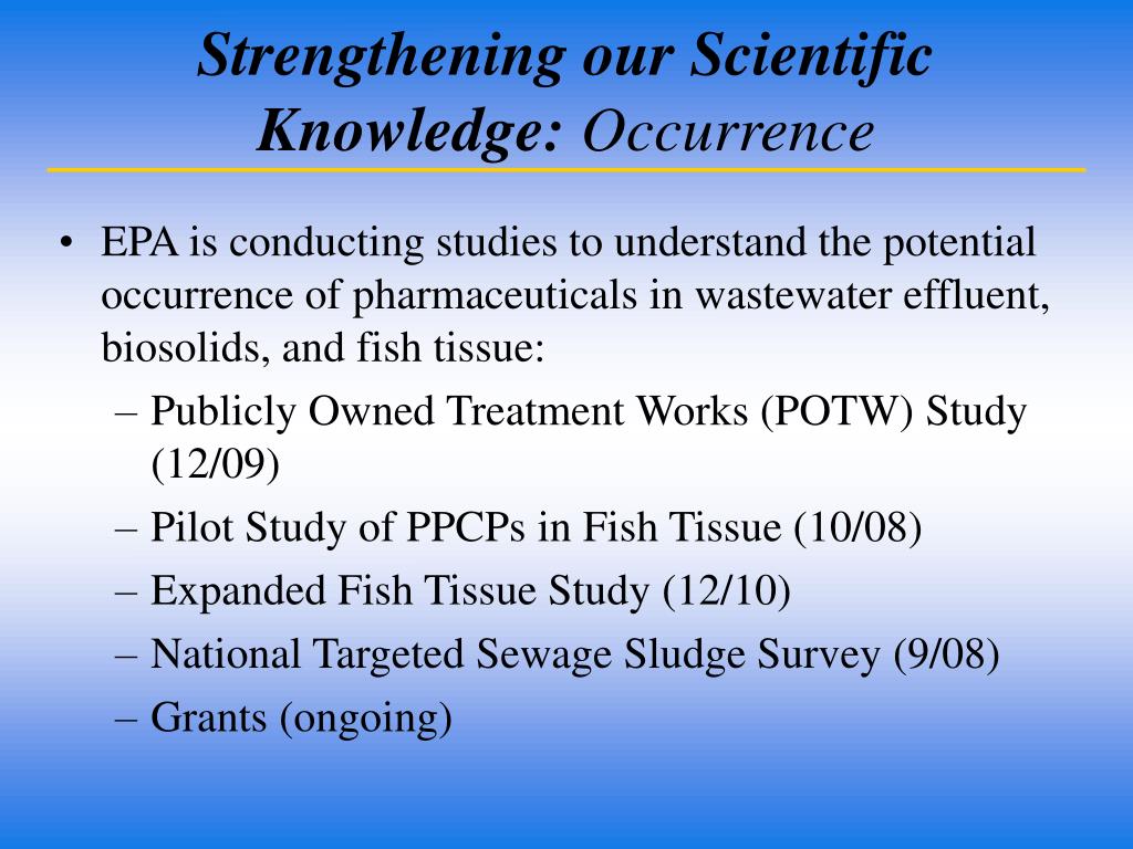 PPT EPA/Office of Water’s Strategy for Contaminants of Emerging