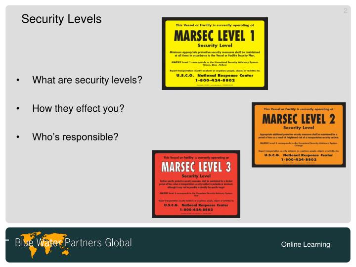 ppt topic 3 maritime security levels powerpoint presentation security levels