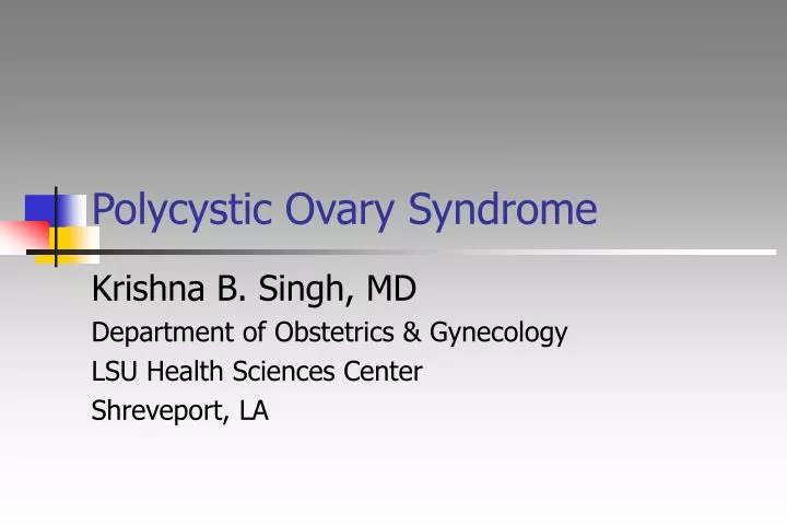 polycystic ovary syndrome n.