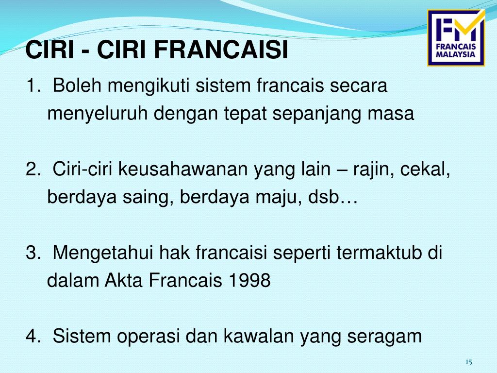 Ppt Pembangunan Dan Perkembangan Francais Di Malaysia Powerpoint Presentation Id 5202600
