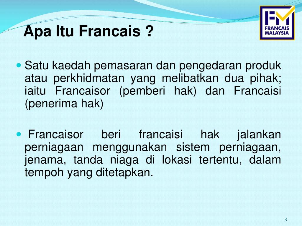 Ppt Pembangunan Dan Perkembangan Francais Di Malaysia Powerpoint Presentation Id 5202600