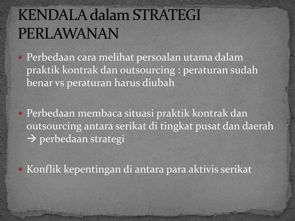 PPT - KONTRAK DAN OUTSOURCING DI INDONESIA PowerPoint ...