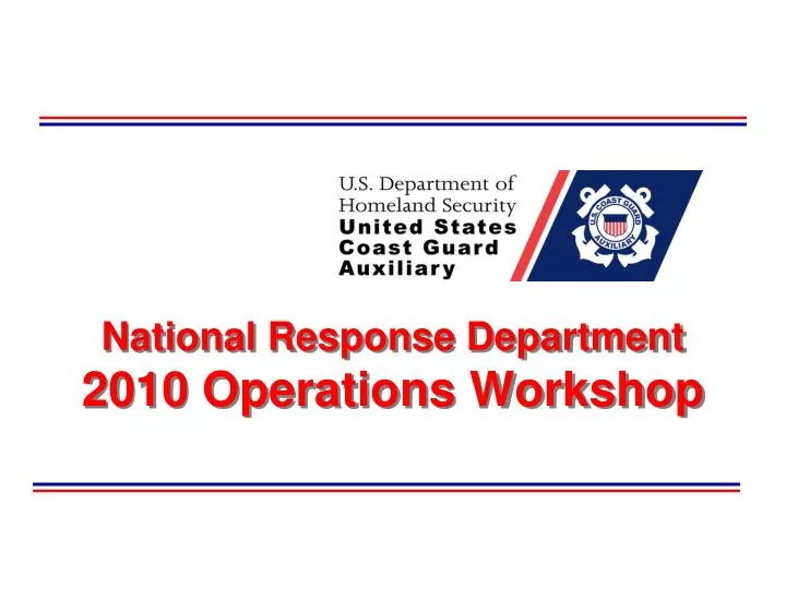 national response department 2010 operations workshop n.