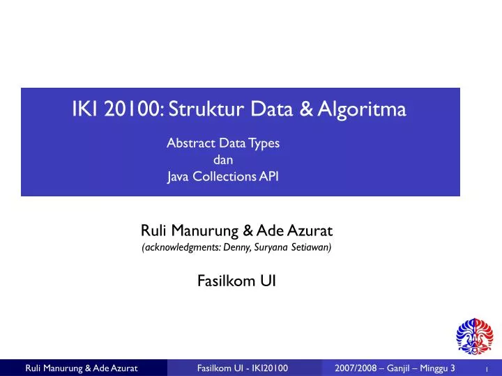 PPT - Abstract Data Types dan Java Collections API PowerPoint ...