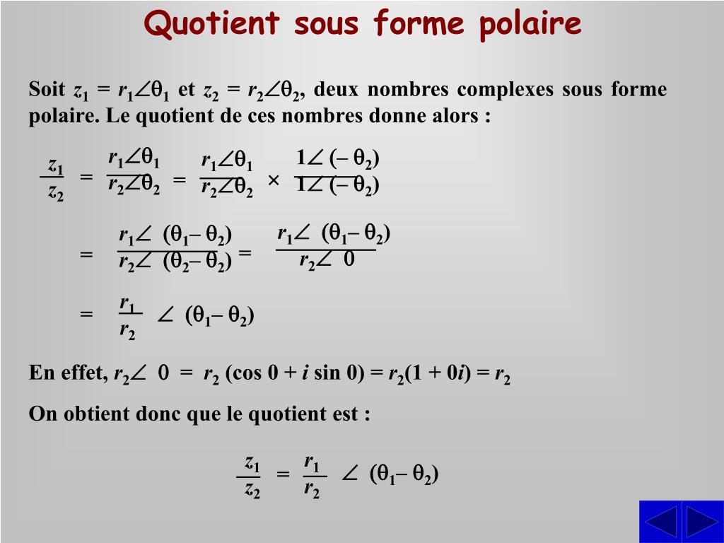 PPT - Formes des nombres complexes PowerPoint Presentation, free download -  ID:5206489