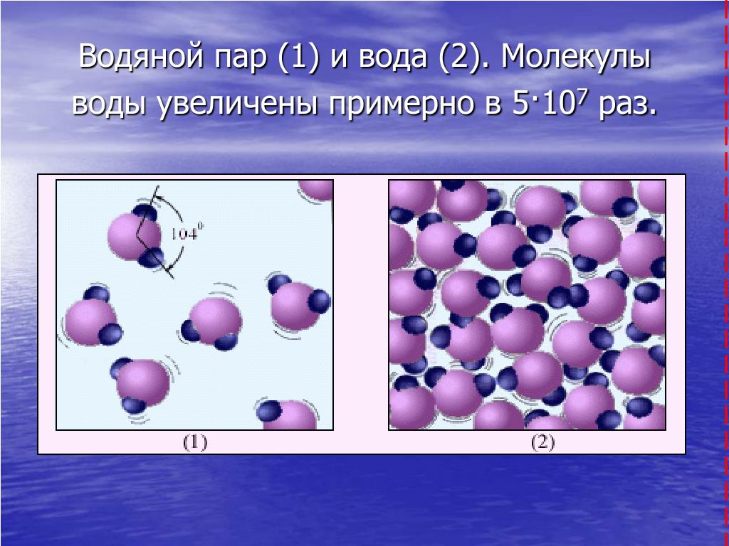 Молекула воды и льда. Размер молекулы воды. Молекулы водяного пара. Строение молекулы водяного пара. Молекулы пара и воды.