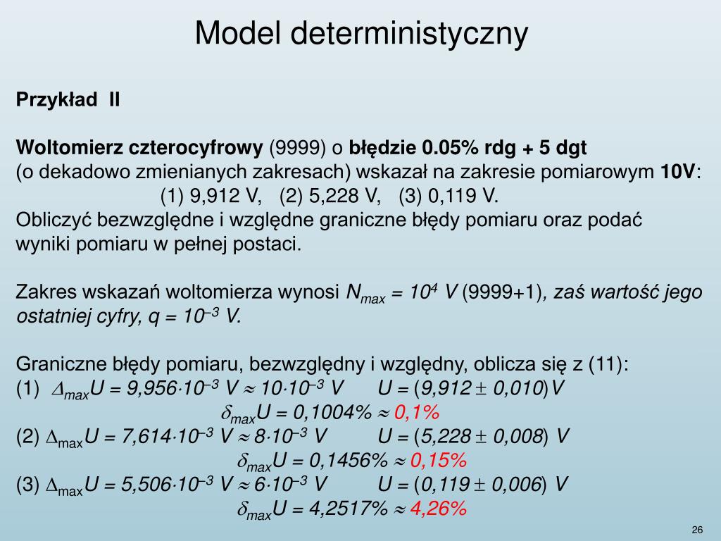 PPT - Wykład II Niepewności pomiarowe, cz. I PowerPoint Presentation -  ID:5209205