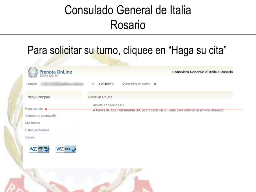 PPT - Consulado General de Italia Rosario PowerPoint Presentation, free  download - ID:5212623