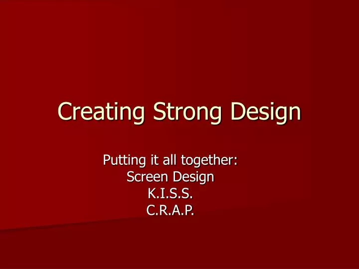 creating strong design n.