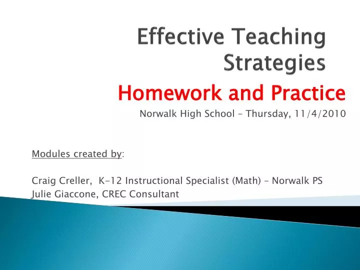 PPT - Effective Teaching Strategies PowerPoint Presentation, Free ...