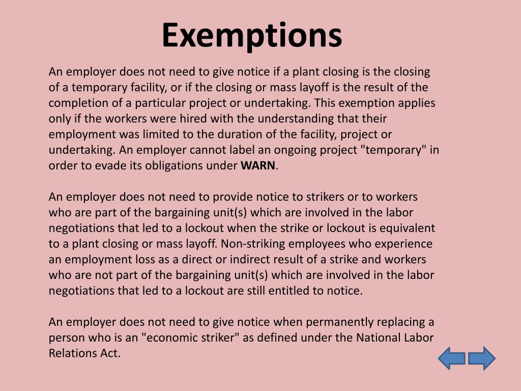 PPT The WARN ACT PowerPoint Presentation, free download ID5220414