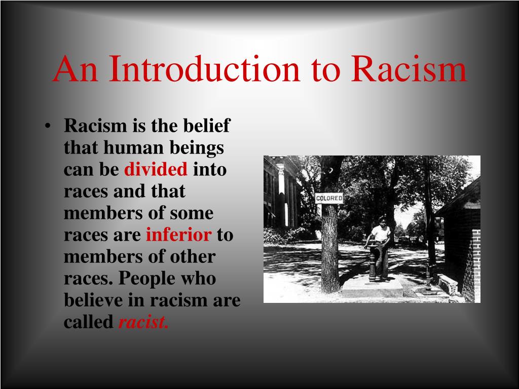 oral presentation on racism