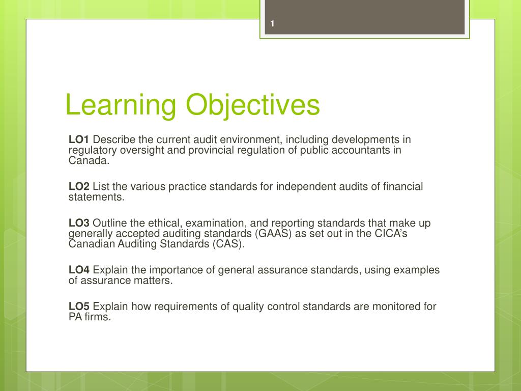 research on learning objectives
