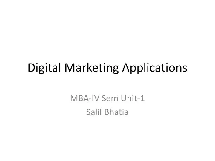 digital marketing applications n.